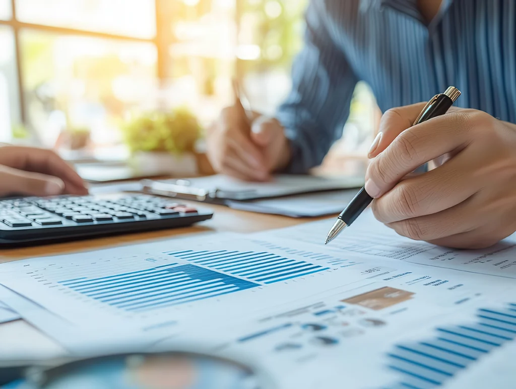 Financial advisor in Boise reviewing charts during flat-fee planning session